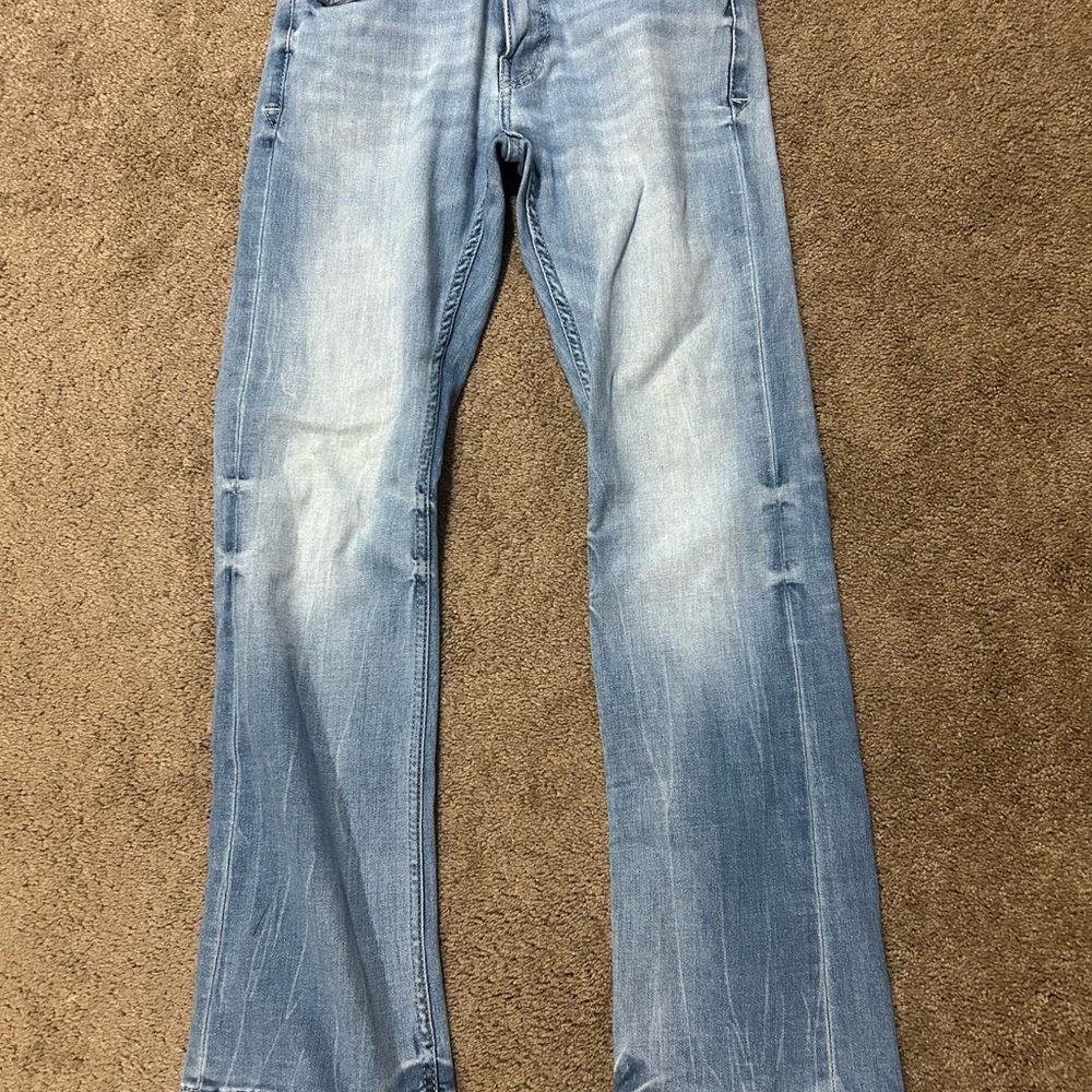 BKE Men's Faded Blue Straight Jeans